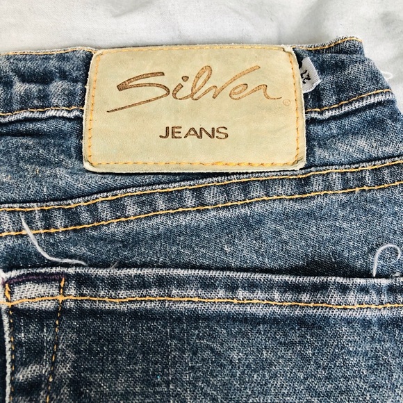 Silver- Jeans pre-ripped bottom cuff - Picture 3 of 8